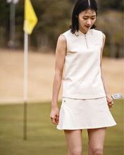 画像をギャラリービューアに読み込む, 【W-IR】classic jacquard sleeveless polo shirt / クラシックジャガードノースリーブポロシャツ(LADIES)