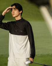 画像をギャラリービューアに読み込む, bi-color emboss mock neck pullover / バイカラーエンボスモックネックプルオーバー(MENS)