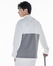 画像をギャラリービューアに読み込む, bi-color emboss mock neck pullover / バイカラーエンボスモックネックプルオーバー(MENS)
