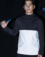 画像をギャラリービューアに読み込む, bi-color emboss mock neck pullover / バイカラーエンボスモックネックプルオーバー(MENS)