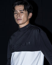 画像をギャラリービューアに読み込む, bi-color emboss mock neck pullover / バイカラーエンボスモックネックプルオーバー(MENS)