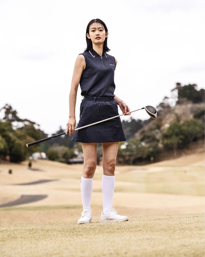 サイドフレアクラシックジャガードスカート（LADIES） W-IR】side flare classic jacquard skirt / サイドフレア