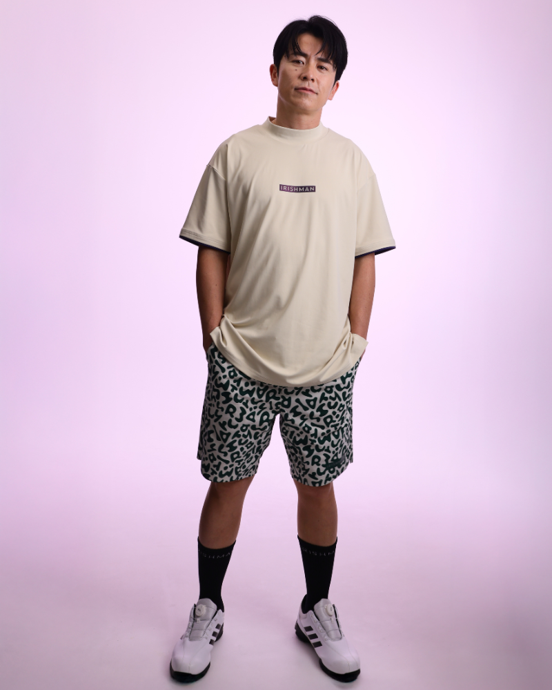 パンツ IRISHMAN signature logo half pants REFLECT】signature logo half pants / 光る防水ハーフパンツ