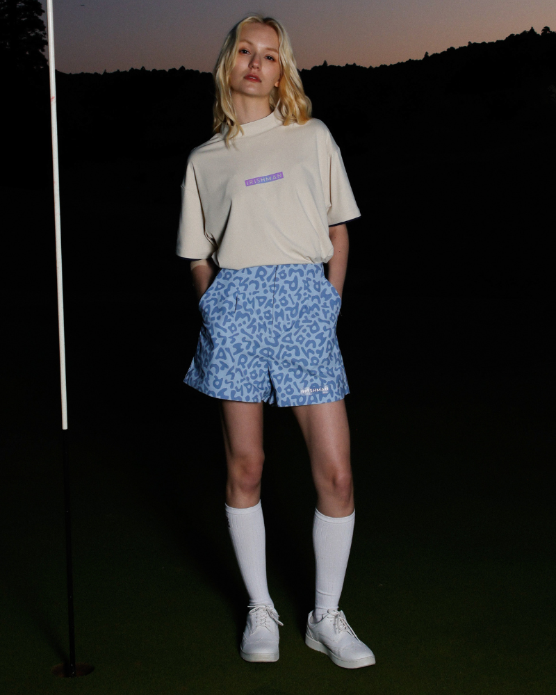 REFLECT】signature logo tuck short pants / 光る防水タックショート REFLECT】signature logo tuck short pants / 光る防水タックショート