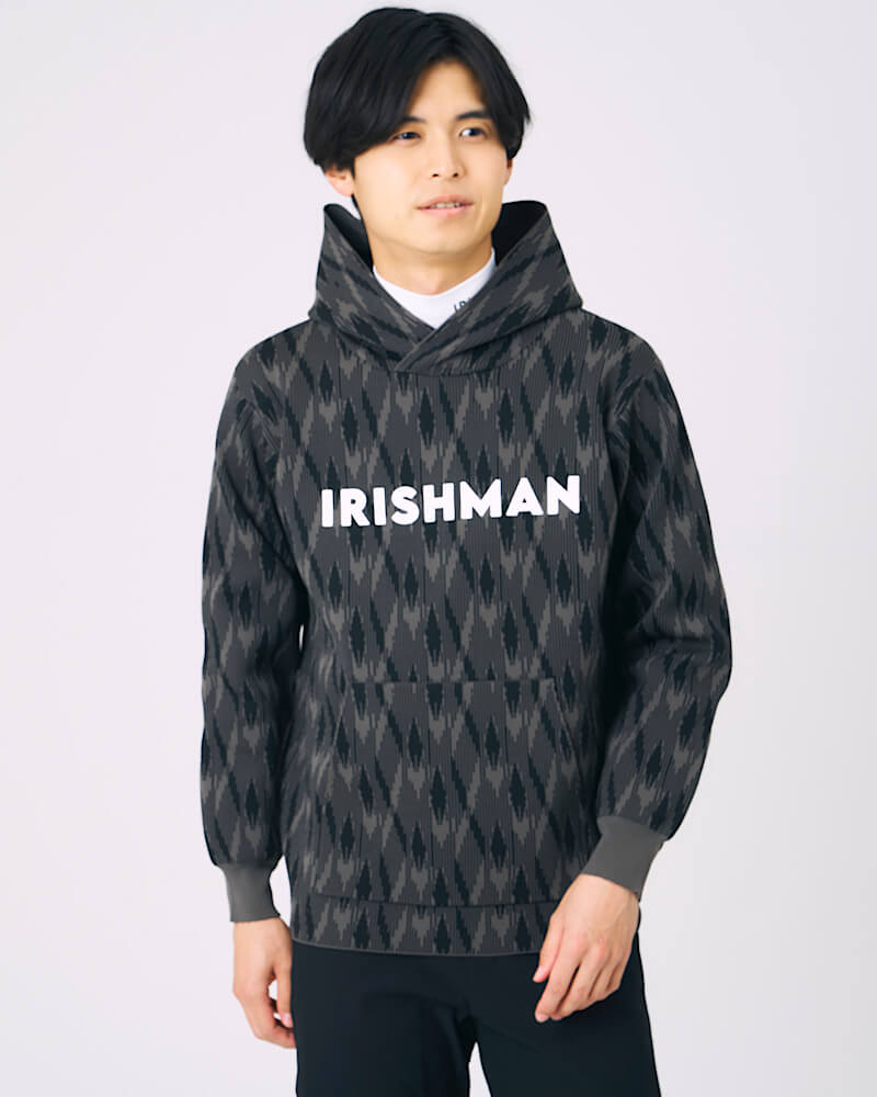 ジャガードニットパーカー（MENS)